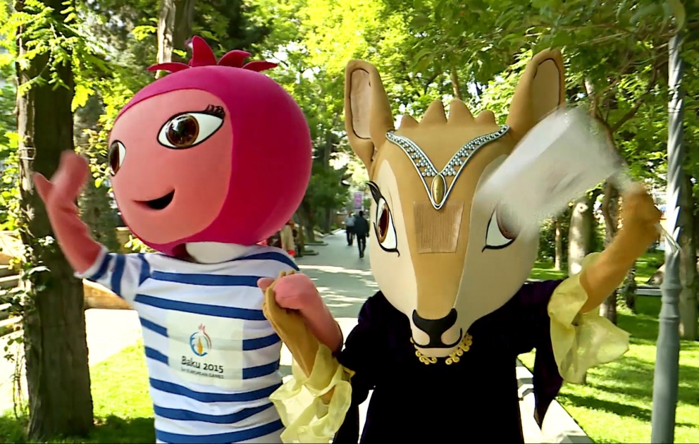 Une video intéressante de la Grenade et la Gazelle, mascottes de Bakou 2015