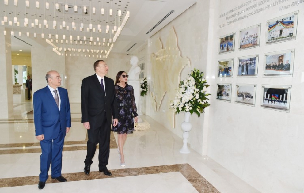 Präsident von Aserbaidschan Ilham Aliyev hat an der Eröffnung des Bürogebäudes der Boxföderation und des Hotels „Qafqaz Baku Sport“ teilgenommen