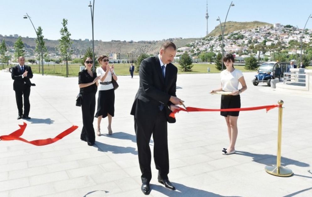 Azərbaycan Prezidenti İlham Əliyev Bayıl bulvarının açılışında iştirak edib