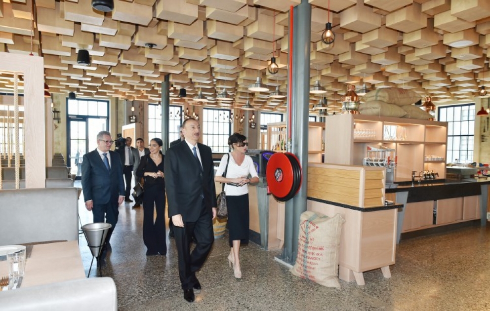 President Ilham Aliyev reviewed “Atelye 61” restaurant in National Flag Square