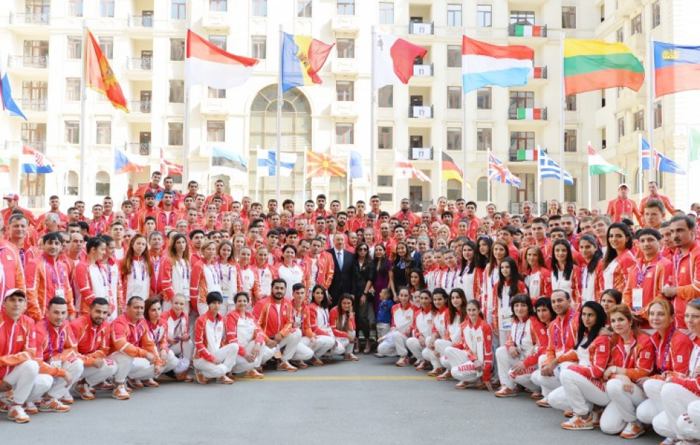 President Ilham Aliyev met athletes who will represent Azerbaijan in the first European Games
