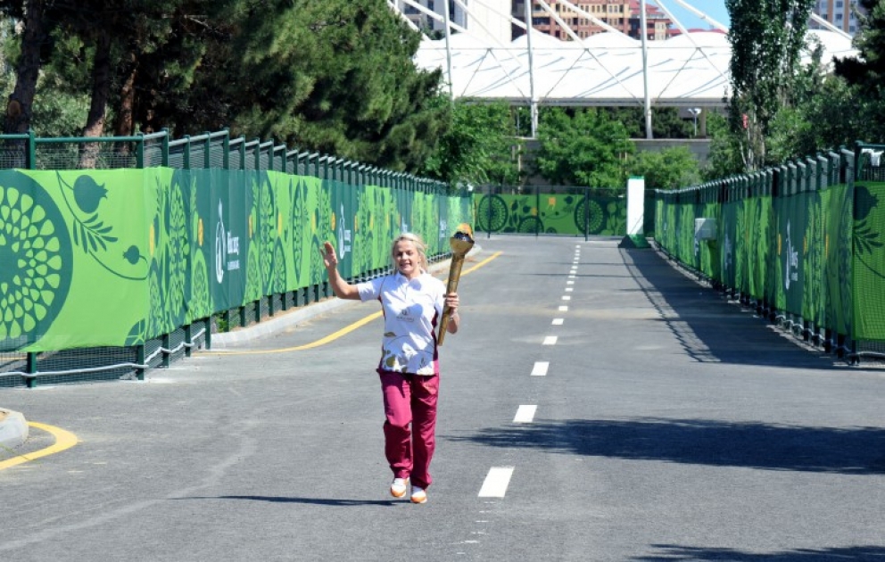 The Baku 2015 Flame tours European Games venues