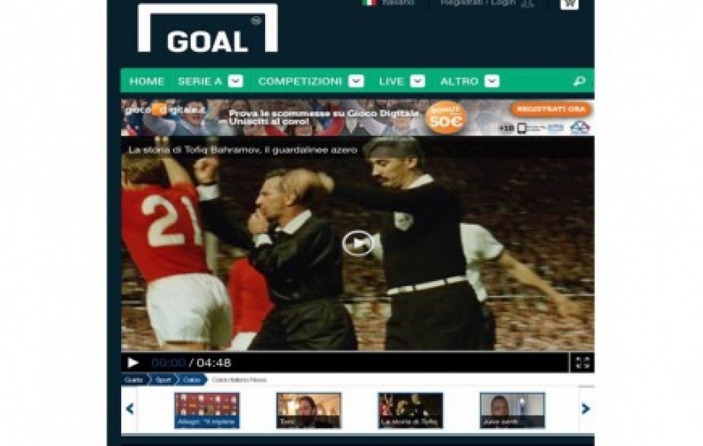 “Goal” saytı: Tofiq Bəhramov dünya futbolunun ən məşhur hakimlərindən biri kimi tarixə düşüb