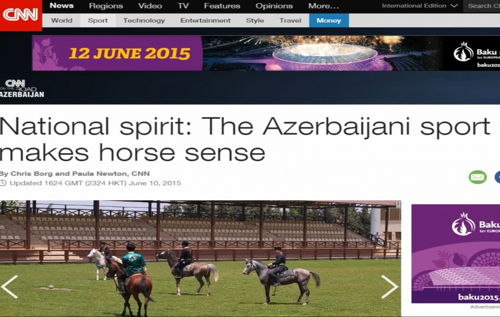 CNN telekanalının saytında Çövkən oyunu haqqında məqalə yerləşdirilib