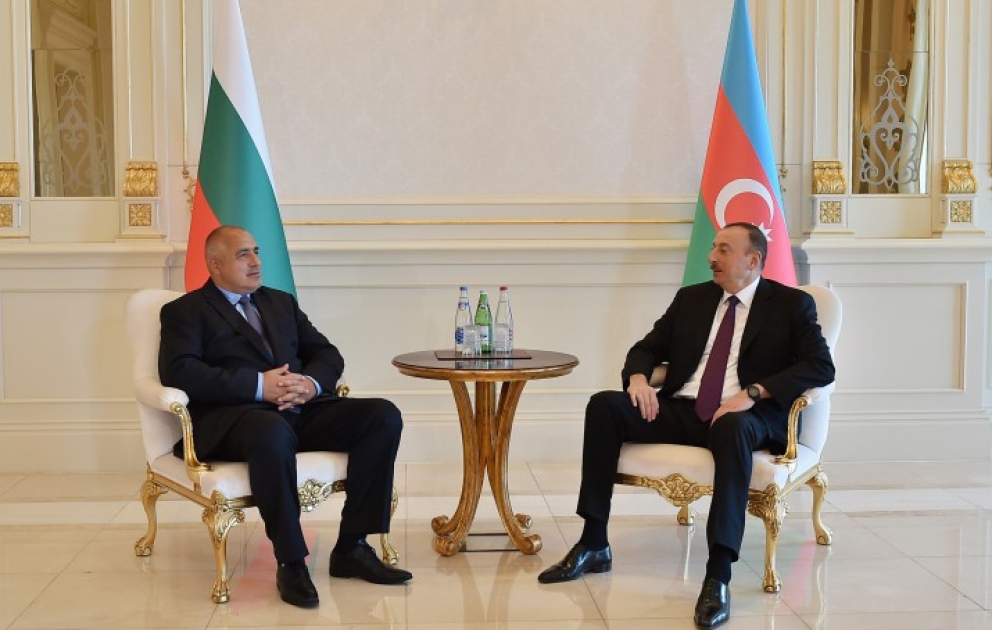 Aserbaidschans Präsident Ilham Aliyev hat den bulgarischen Premierminister Bojko Borissow empfangen