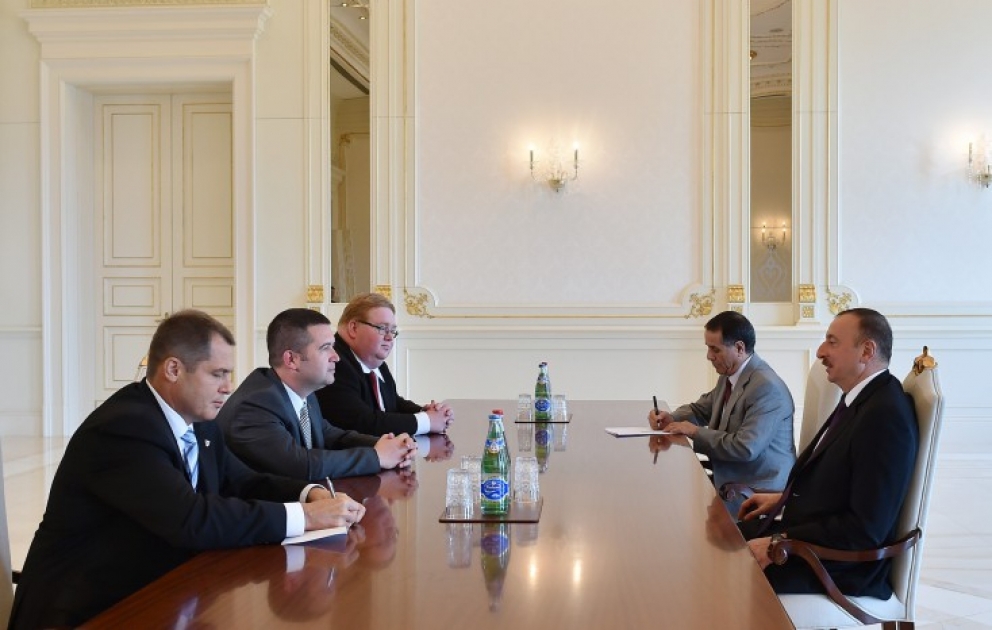 Le président Ilham Aliyev reçoit le président de la Chambre des députés de la République tchèque