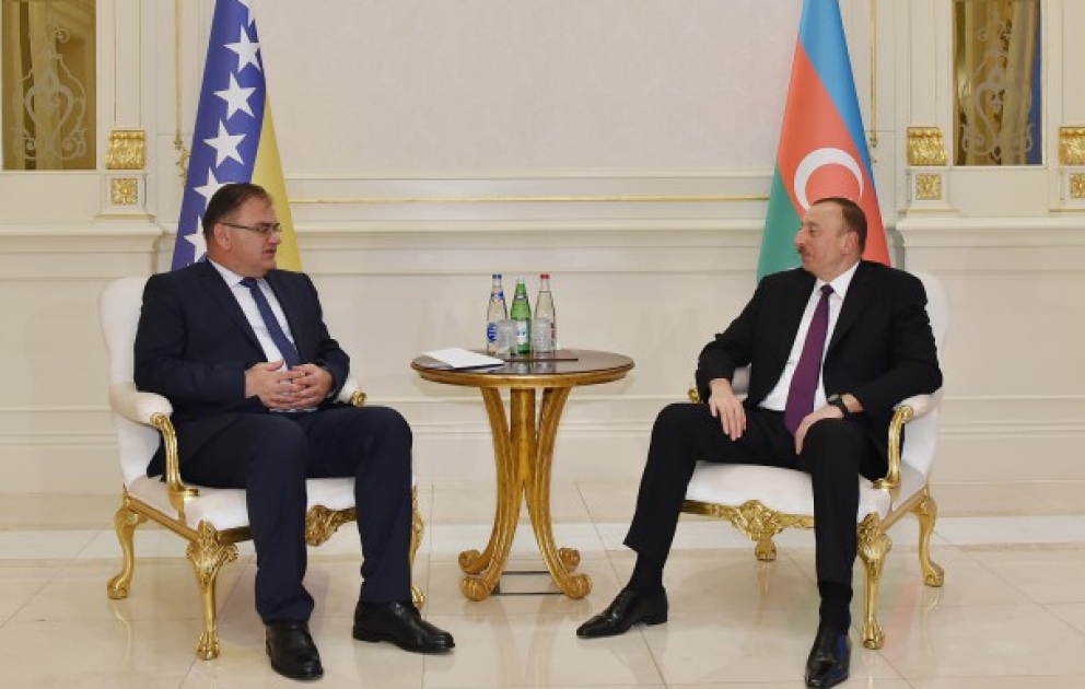 President Ilham Aliyev received the Chairman of the Presidency of Bosnia and Herzegovina