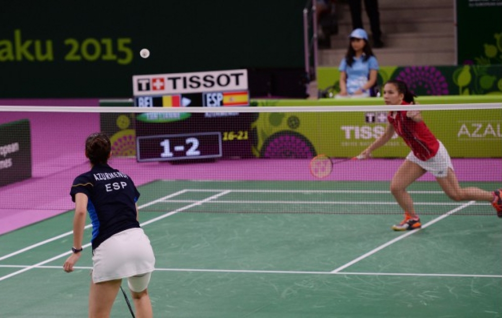 Badminton yarışlarında yarımfinal və final görüşləri başlayıb