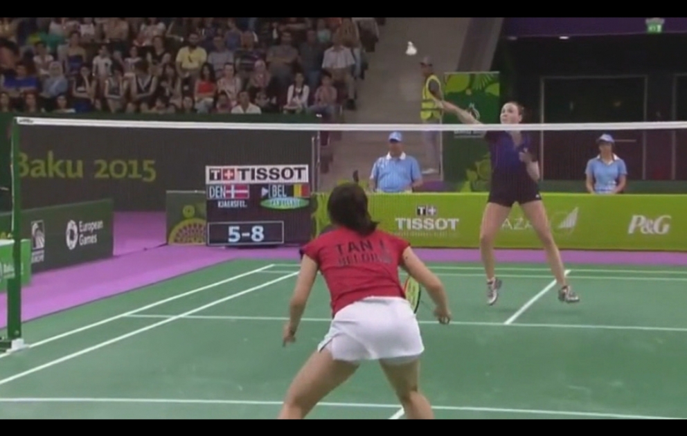 Badminton yarışlarında fərdi yarışların final mərhələsi keçirilir