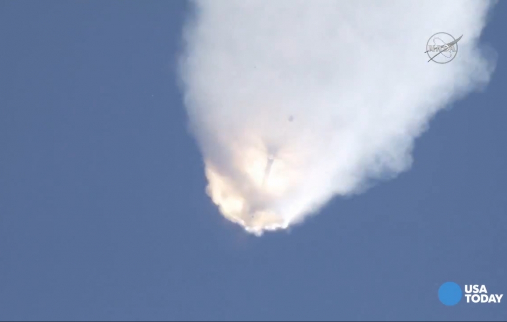 “Falson 9” SpaceX şirkətinin Dragon yük gəmisi ilə havaya qalxdıqdan sonra partlayıb