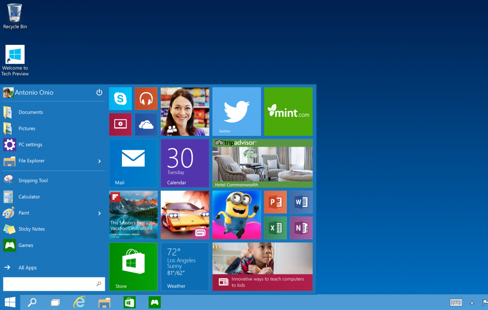 Доступна операционная система Windows 10