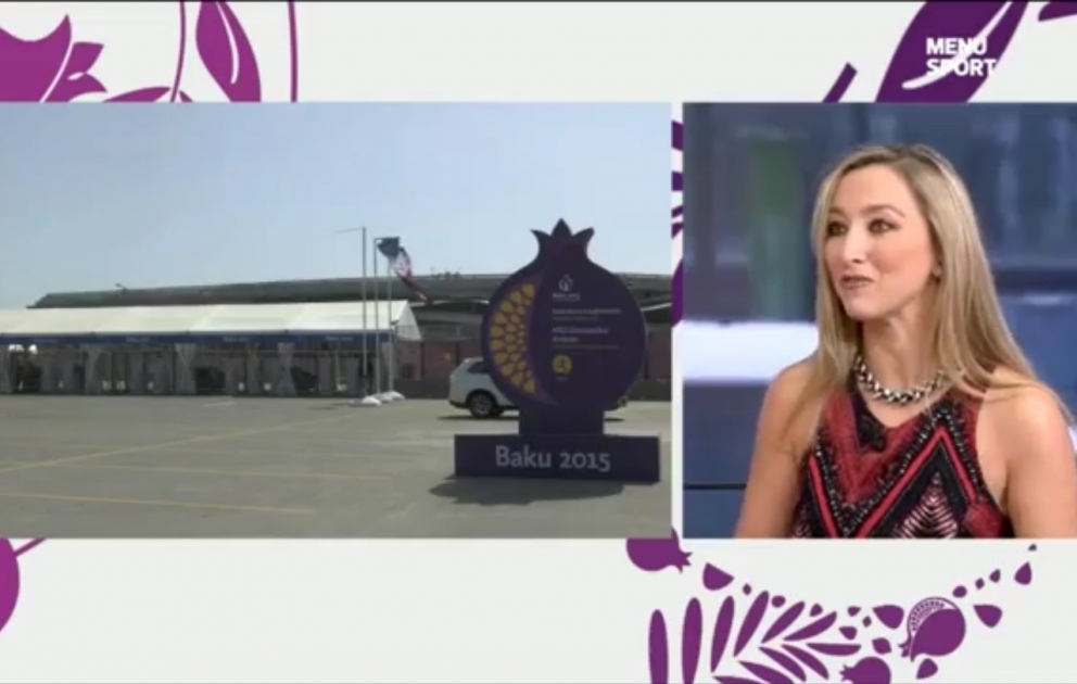 Im französischen Fernsehen ging es um die erste Europaspiele, die Hymne von Aserbaidschan wurde gesungen