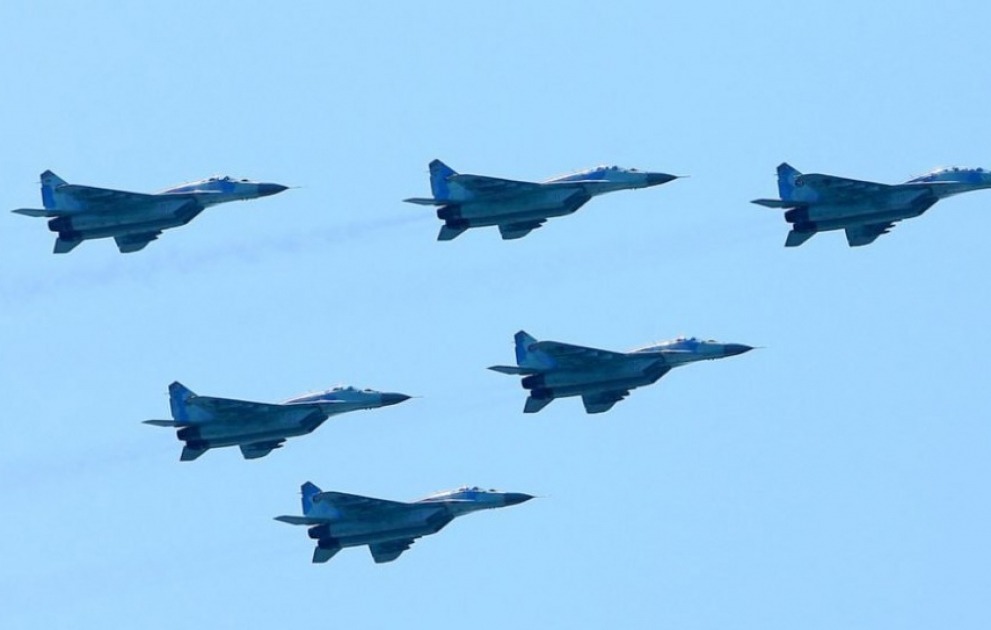 Azerbaijan`s Air Forces conduct training flights