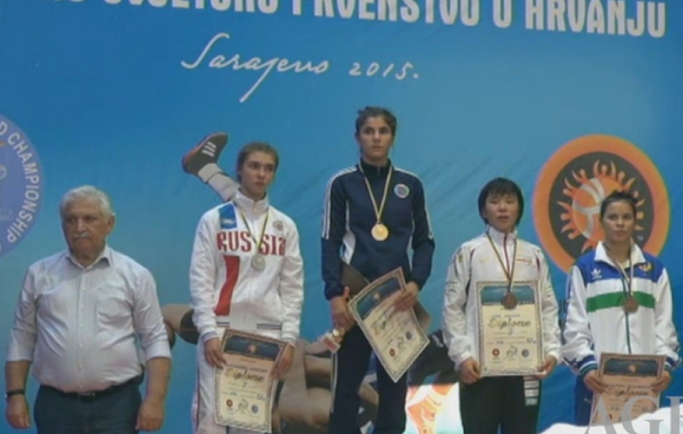 Азербайджанская спортсменка завоевала золотую медаль на чемпионате мира по борьбе