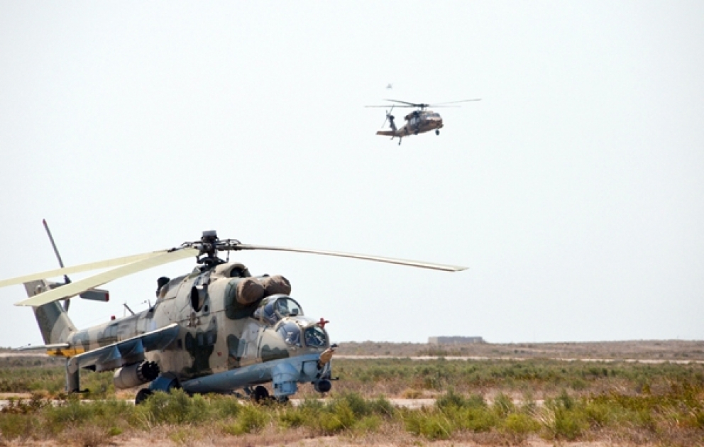 Des hélicoptères engagés dans les exercices militaires «L'Aigle TurAz-2015»