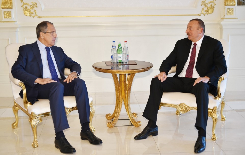 President Ilham Aliyev received Russian FM Sergei Lavrov