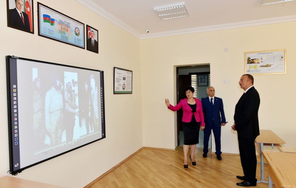 President Ilham Aliyev reviewed secondary school No. 189-190 in Sabail District of Baku