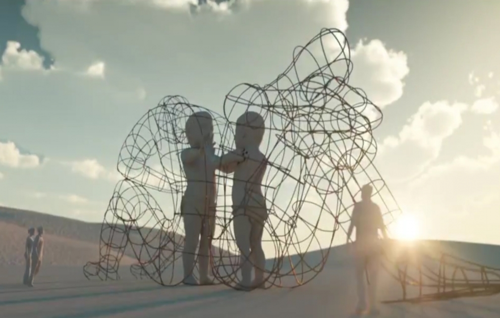 Скульптура «Любовь» на фестивале Burning Man в США