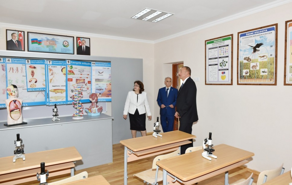Mittelschule Nr.283 im Binagadi Rayon von Baku ist nach der Rekonstruktion wieder zur Nutzung übergeben