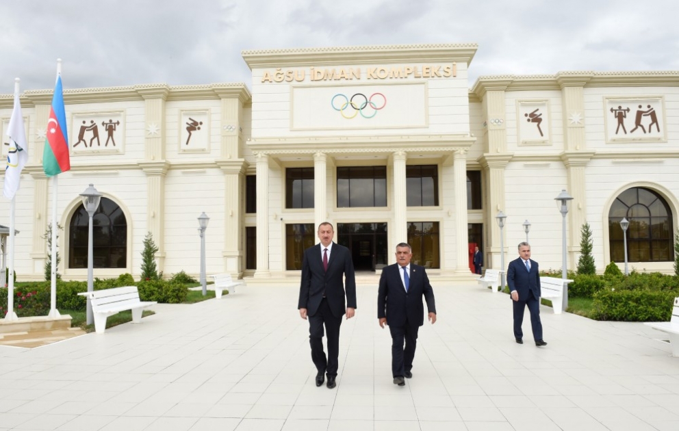 Ağsu İdman Kompleksi istifadəyə verilib