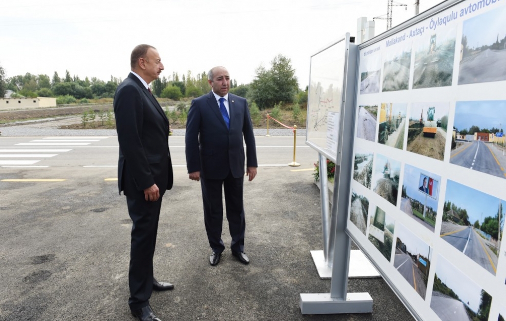 La route Mollakend-Akhtatchy-Öylegoulou mise en service à Kurdemir