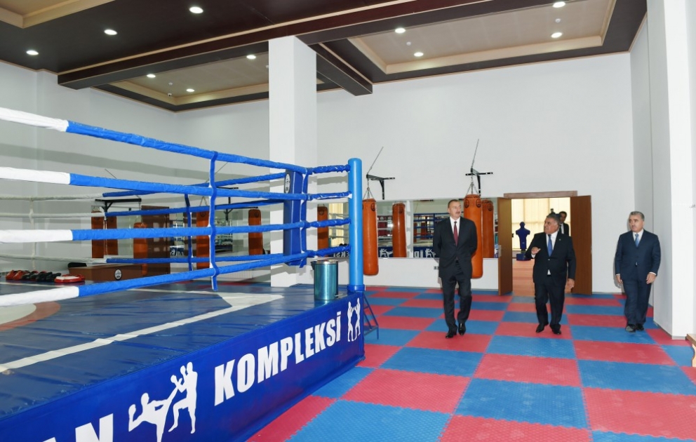 President Ilham Aliyev attended the opening of Aghsu Sports Complex