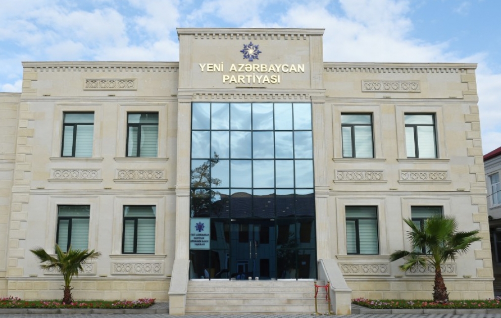President Ilham Aliyev attended the opening of the office building of Kurdamir District branch of New Azerbaijan Party