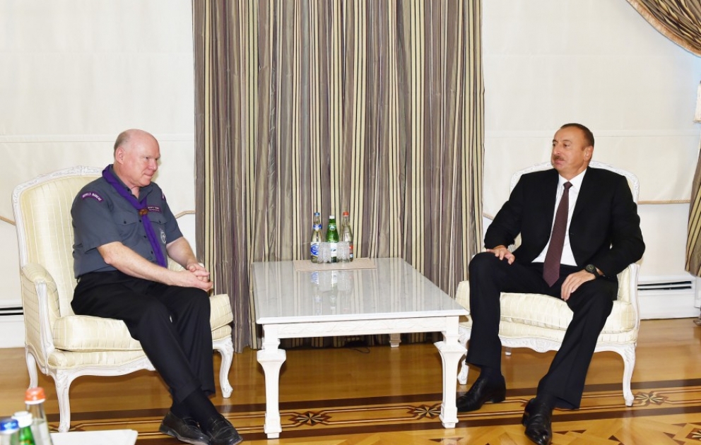 Aserbaidschans Präsident Ilham Aliyev hat den Vorsitzenden und Generalsekretär der Weltpfadfinderorganisation empfangen