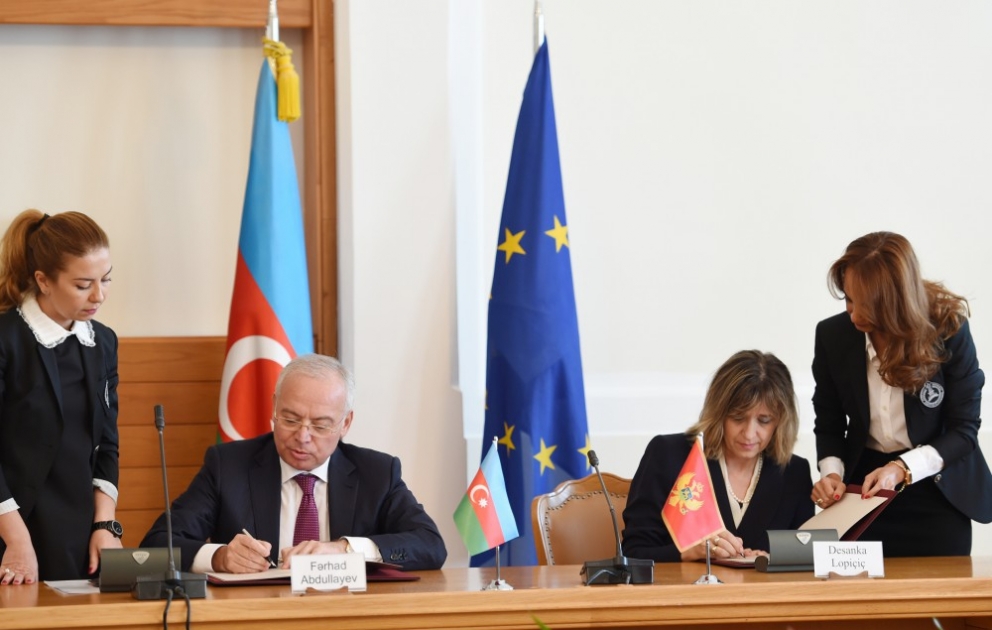 Azərbaycanın və Monteneqronun Konstitusiya məhkəmələri arasında əməkdaşlıq haqqında memorandum imzalanıb