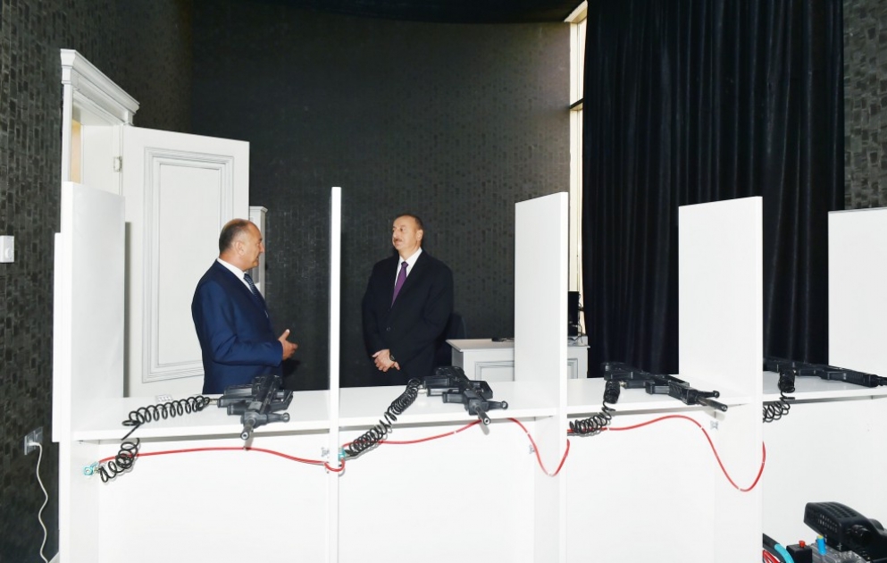 Prezident İlham Əliyev Ucar Gənclər Mərkəzinin açılışında iştirak edib