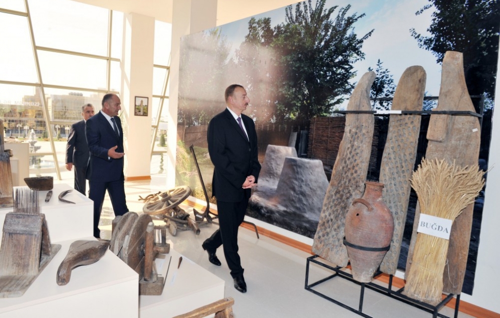 President Ilham Aliyev attended the opening of a new building of Ujar Museum of History and Local Lore