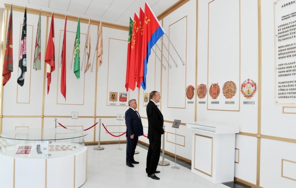 President Ilham Aliyev reviewed the Flag Square in Goychay