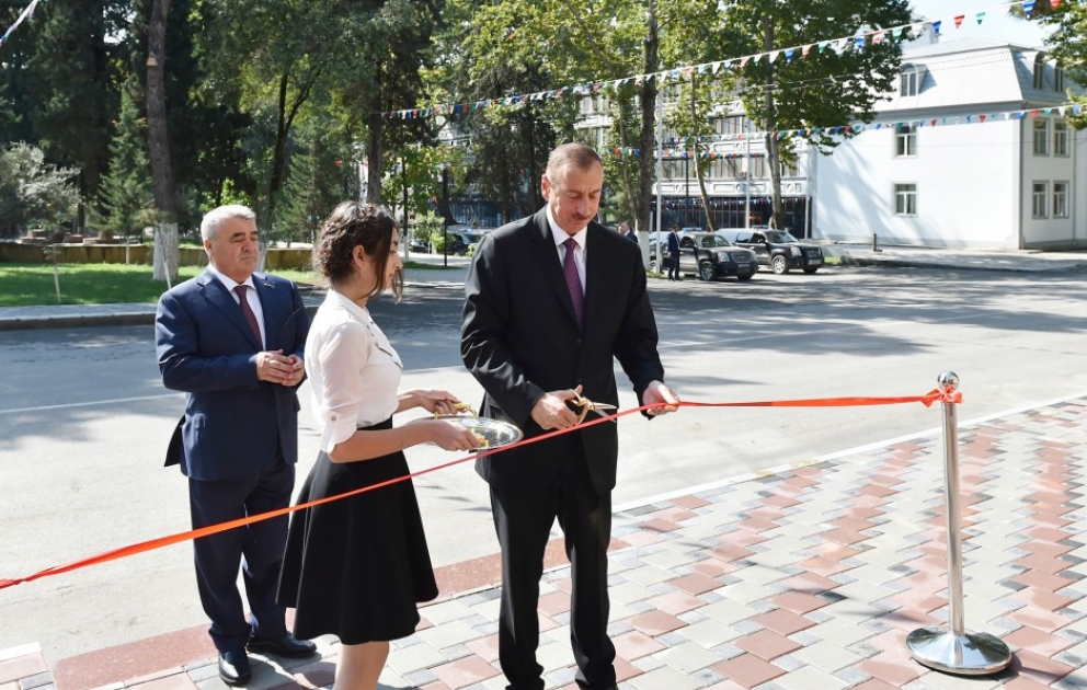President Ilham Aliyev opened a children's music school in Goychay