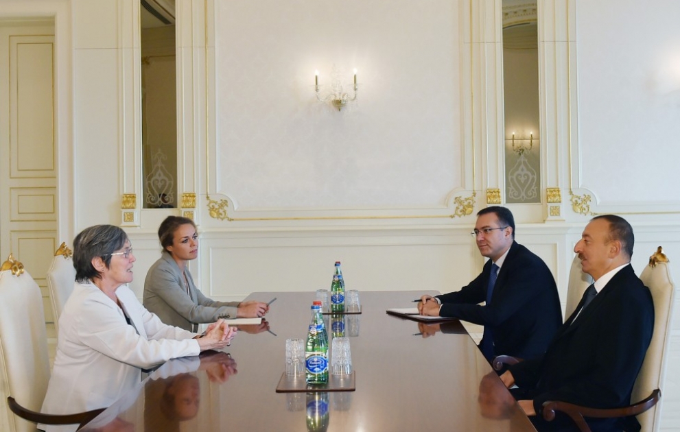 Aserbaidschans Präsident Ilham Aliyev hat die EITI-Vorstandsvorsitzende empfangen