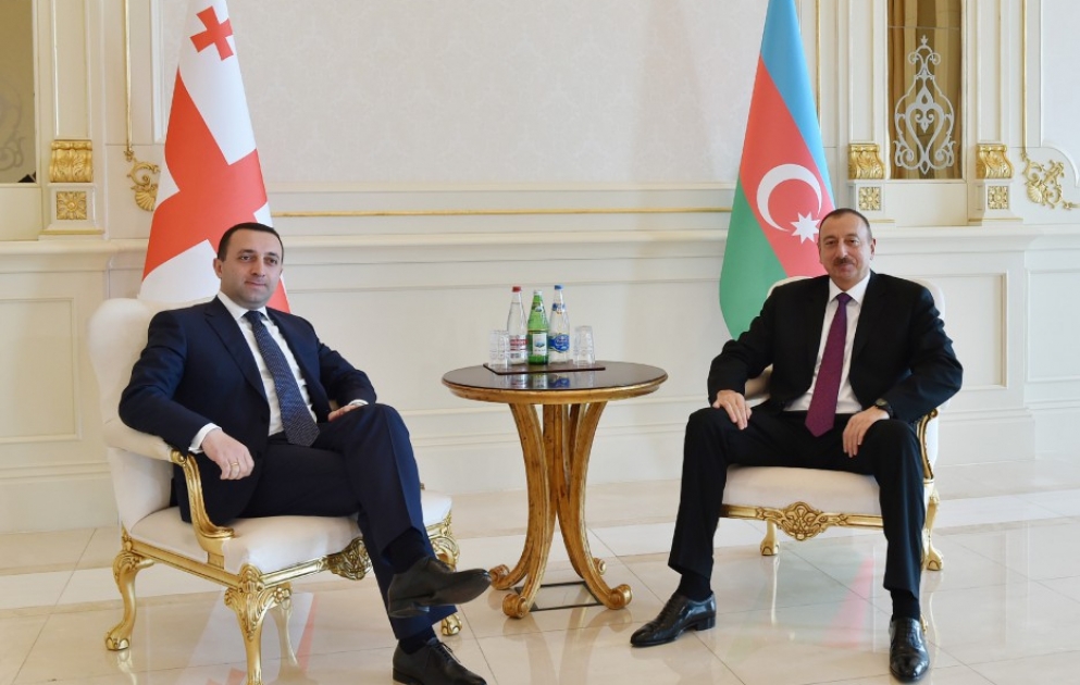 Azərbaycan Prezidenti İlham Əliyev Gürcüstanın Baş nazirini qəbul edib