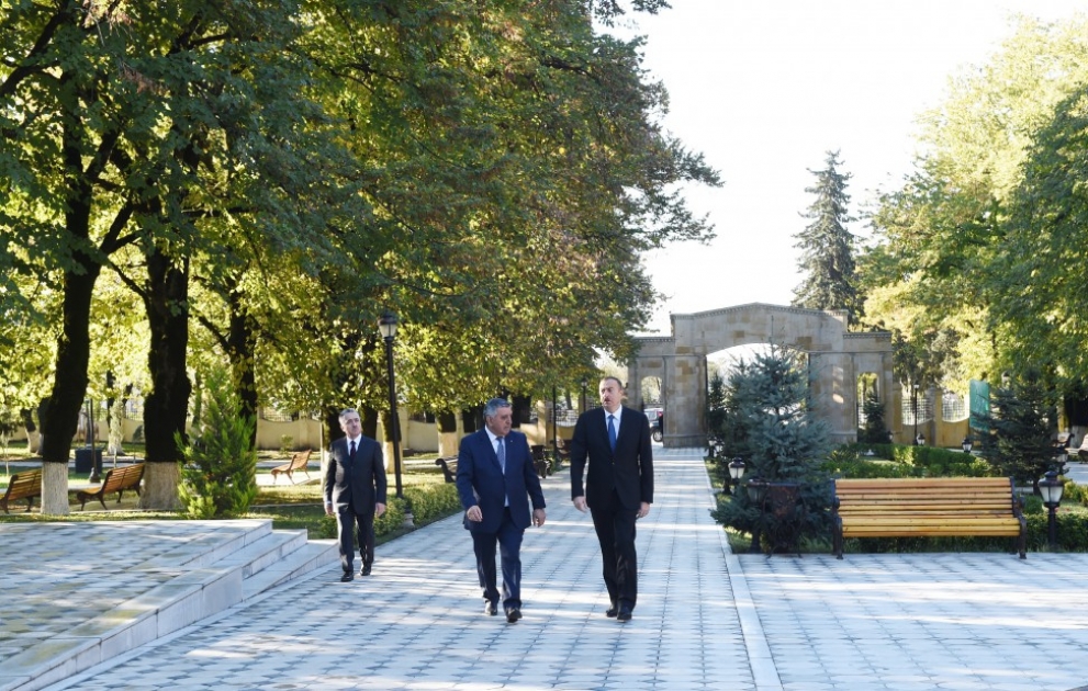 Azərbaycan Prezidenti İlham Əliyev Zaqatala rayonuna səfərə gəlib