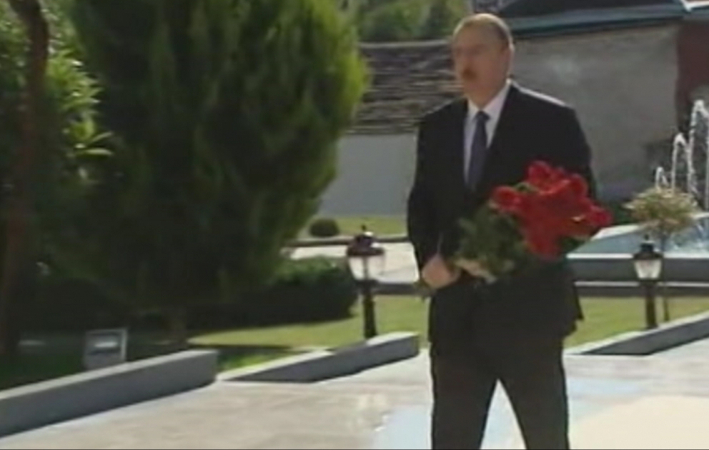 Azərbaycan Prezidenti İlham Əliyev Şəkiyə səfərə gəlib
