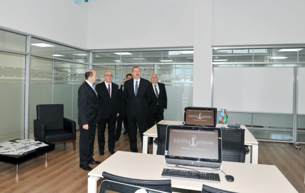 Azərbaycan Prezidenti İlham Əliyev Şəki Məhkəmə Kompleksinin yeni inzibati binasının açılışında iştirak edib