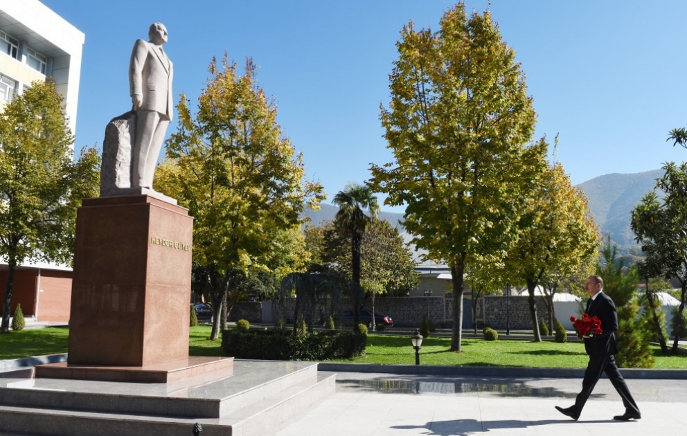 President Ilham Aliyev arrived in Shaki