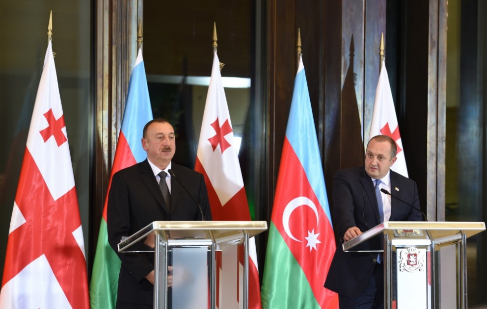 Azərbaycan və Gürcüstan prezidentləri mətbuata bəyanatlarla çıxış ediblər