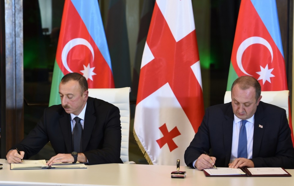 Präsidenten von Aserbaidschan und Georgien haben ein gemeinsames Kommuniqué unterzeichnet