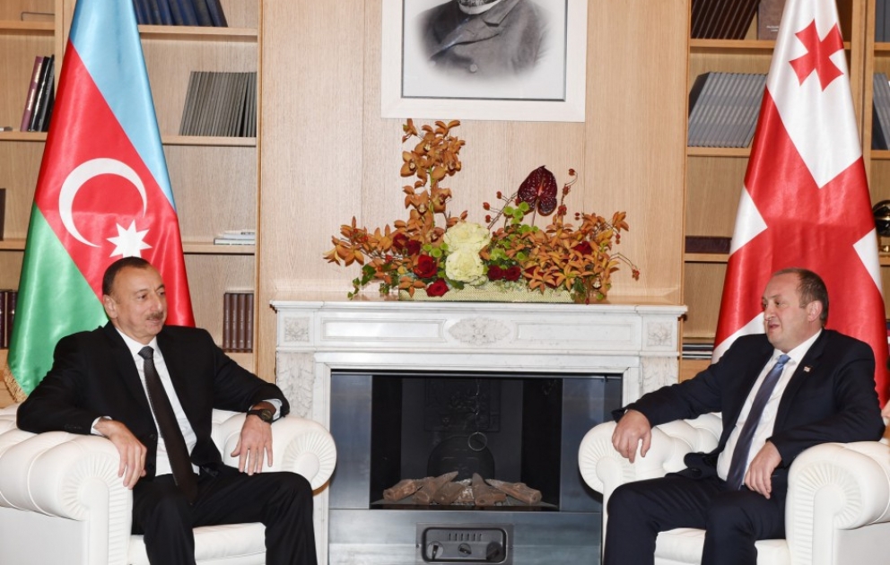 President Ilham Aliyev and President of Georgia Giorgi Margvelashvili held a one-on-one meeting