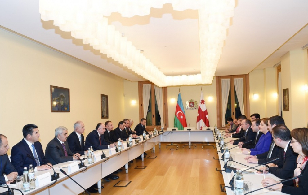 The Azerbaijani and Georgian presidents held an expanded meeting