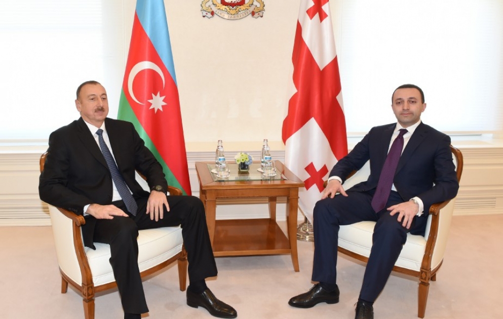 Azərbaycan Prezidenti İlham Əliyevin Gürcüstanın Baş naziri ilə təkbətək görüşü olub