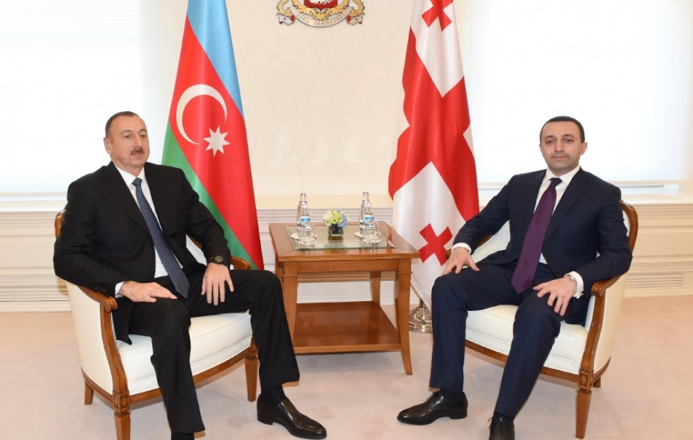 President Ilham Aliyev and the Georgian Prime Minister held a one-on-one meeting
