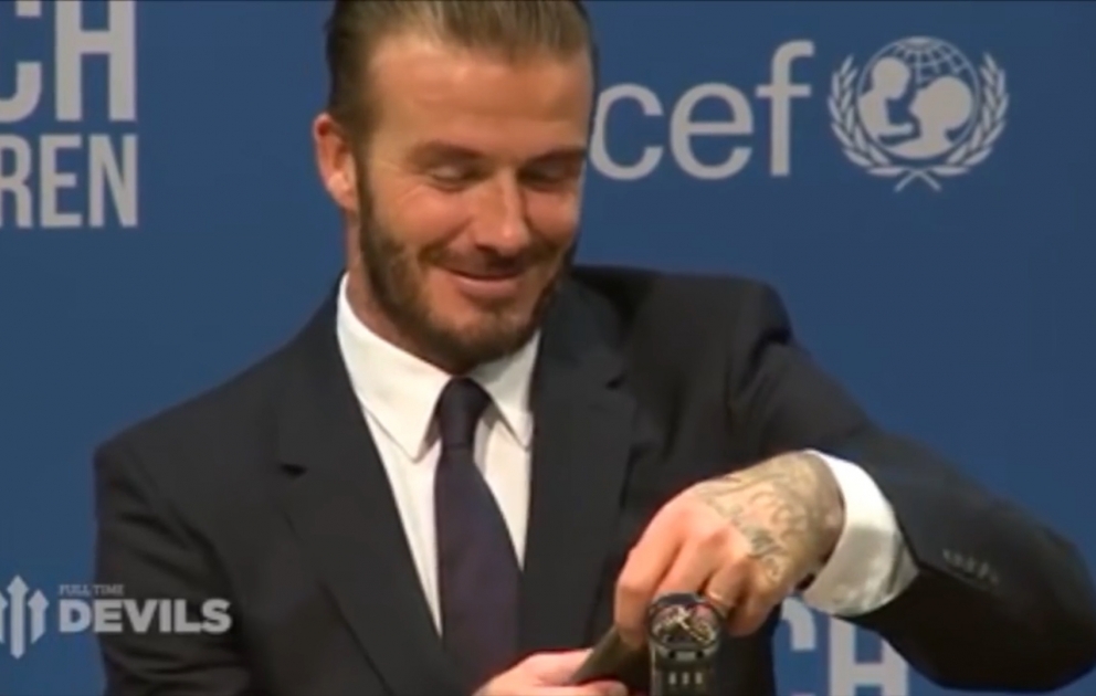 David Beckham Picks Up and Answers Journalist's Phone During Press Conference