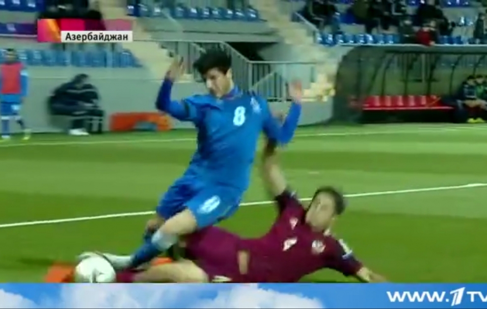 Rusiyanın Birinci kanalı Azərbaycan-Rusiya futbol matçı haqqında süjet yayımlayıb