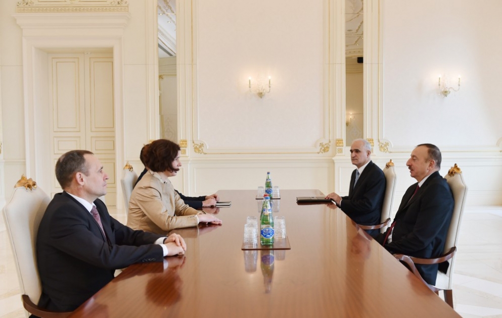 President Ilham Aliyev received the Minister of Economics of Latvia