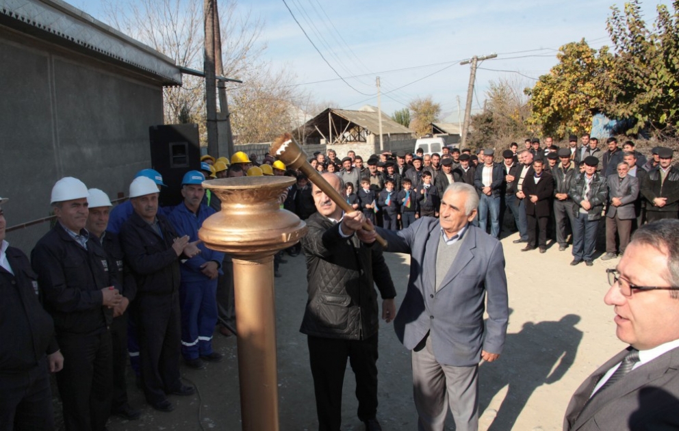 Şəkinin Suçma kəndinə təbii qaz verilib