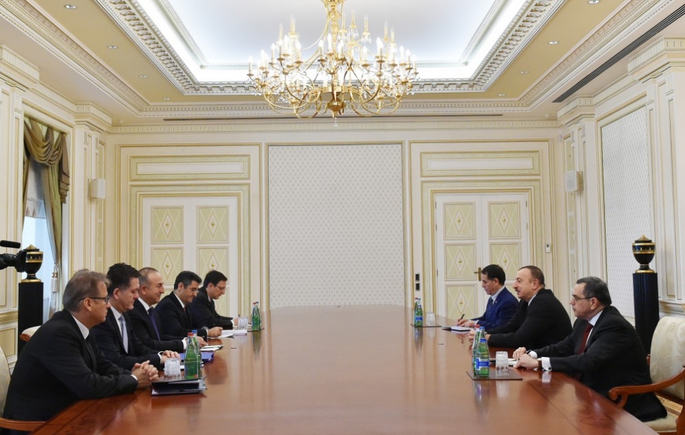 President Ilham Aliyev received a delegation led by the Turkish Foreign Affairs Minister